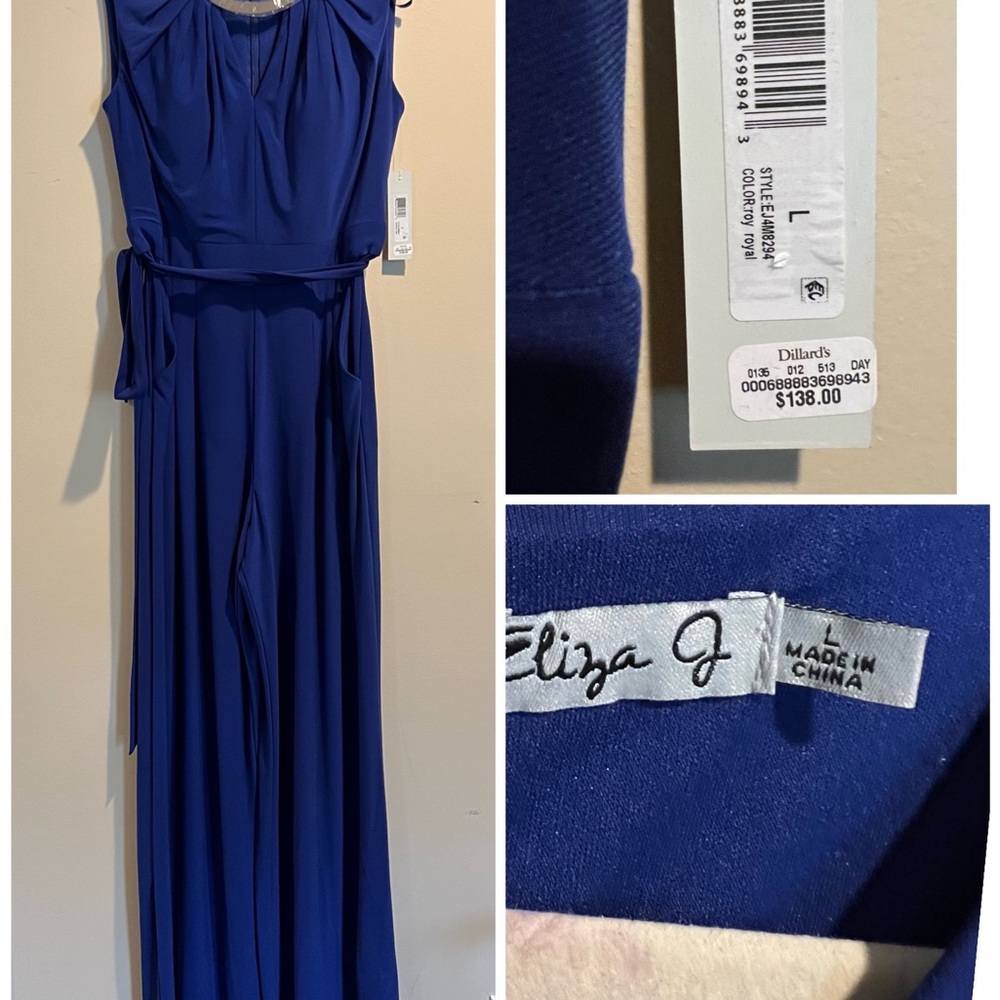 Brand New with tags Eliza J royal blue jumpsuit.